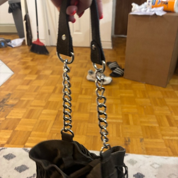 early 2010 suede brownish green metal details + accepting offers - Picture 3 of 7